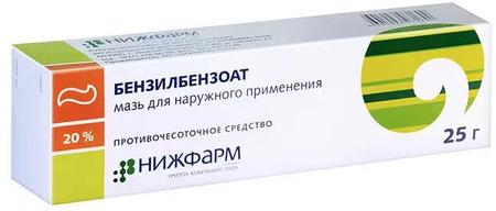 Фото Бензилбензоат, мазь 20% (Нижфарм), 25 г