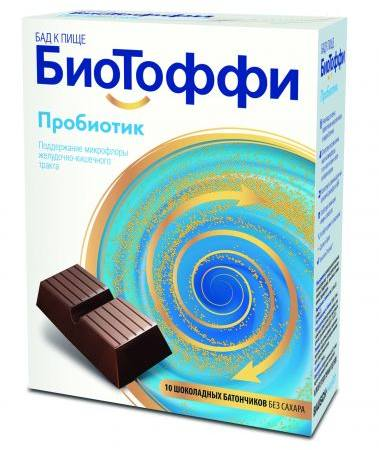 Фото Биотоффи Пробиотик, батончик шоколадный 5 г, 10 шт.
