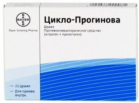 Фото Цикло-прогинова, набор таблеток покрыт. плен. об., 21 шт.