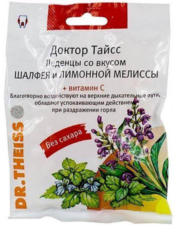 Фото Доктор Тайсс леденцы (Шалфей и Лим. мелисса +вит.С ) 75 г х1 Фото Доктор Тайсс леденцы (Шалфей и Лим. мелисса +вит.С ) 75 г х1