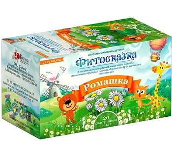 Фото Фитосказка, фиточай Ромашка детский, пакетики 1.2 г, 20 шт.