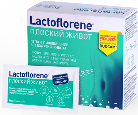 Фото Lactoflorene Плоский живот, порошок, пакетики 4 г, 20 шт.