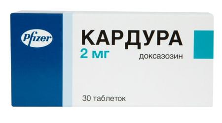 Фото Кардура, таблетки 2 мг, 30 шт.