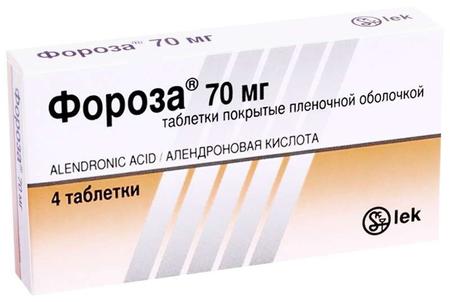 Фото Фороза, таблетки 70 мг, 4 шт.