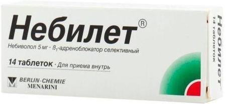 Фото Небилет, таблетки 5 мг, 14 шт.