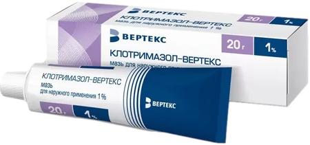 Фото Клотримазол-Вертекс, мазь 1%, 20 г