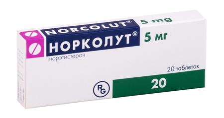 Фото Норколут, таблетки 5 мг, 20 шт.