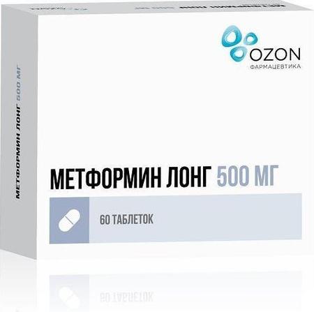 Фото Метформин Лонг, таблетки пролонг. 500 мг, 60 шт.
