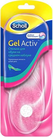 Фото Шолл GelActive, стельки для обуви на среднем каблуке, 2 шт.