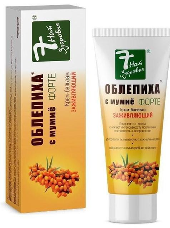 Фото 7 нот здоровья, Облепиха Форте с мумие, крем-бальзам, 75 мл