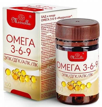 Фото Омега 3-6-9 Мирролла, капсулы, 100 шт.