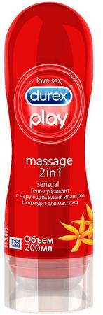 Фото Дюрекс, гель-смазка Play Massage 2 in 1 Sensual с чарующим Иланг-Илангом, 200 мл