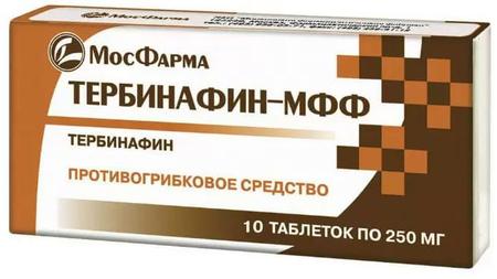 Фото Тербинафин-МФФ, таблетки 250 мг, 10 шт.