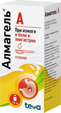 Фото Алмагель А, суспензия 170 мл