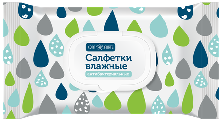 Фото Салфетки влажные ComForte антибактериальные, 60 шт.