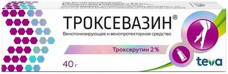 Фото Троксевазин, гель 2%, 40 г Фото Троксевазин, гель 2%, 40 г