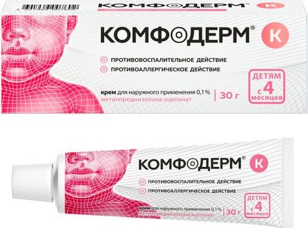Фото Комфодерм К, крем 0.1%, 30 г