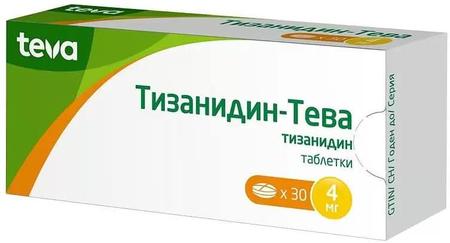 Фото Тизанидин-Тева, таблетки 4 мг, 30 шт.