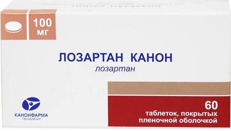 Фото Лозартан Канон, таблетки покрыт. плен. об. 100 мг, 60 шт.