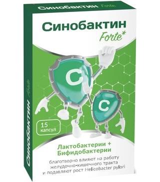 Фото Синобактин Форте, комплекс пребиотика и пробиотиков, капсулы, 15 шт. Фото Синобактин Форте, комплекс пребиотика и пробиотиков, капсулы, 15 шт.