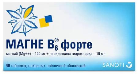 Фото Магне В6 форте, таблетки покрыт. плен. об., 40 шт.
