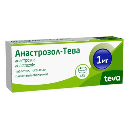 Фото Анастрозол-Тева таблетки, покрытые пленочной оболочкой 1 мг, 28 шт.