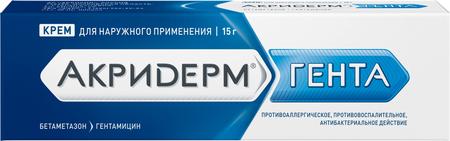 Фото Акридерм Гента, крем 0.05%+0.1%, 15 г