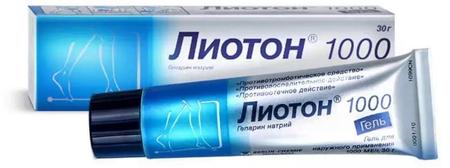 Фото Лиотон 1000, гель 1000 МЕ/г, 30 г