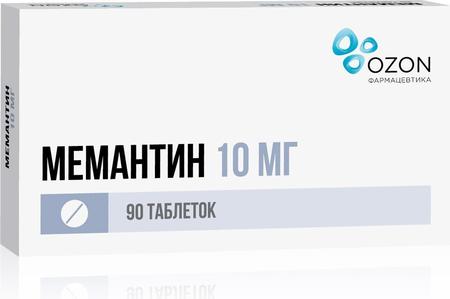Фото Мемантин, таблетки покрыт. плен. об. 10 мг, 90 шт. Фото Мемантин, таблетки покрыт. плен. об. 10 мг, 90 шт.
