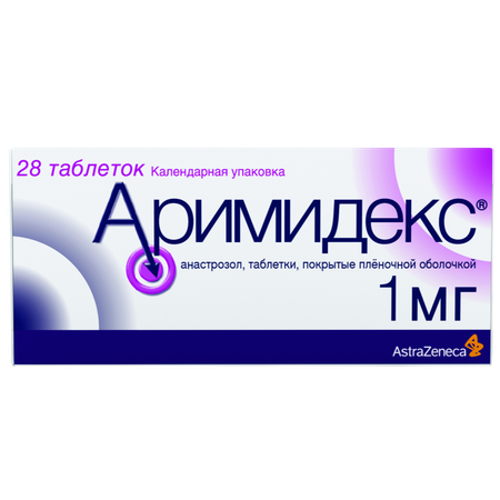 Фото Аримидекс, таблетки в плёночной оболочке 1 мг, 28 шт.