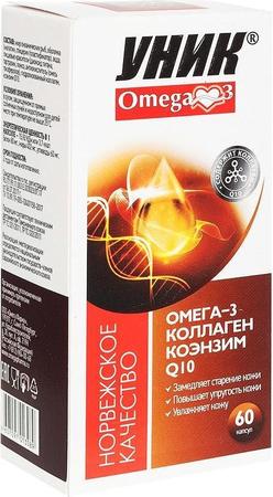 Фото Уник Омега-3 и Коэнзим Q10, капсулы 700 мг, 60 шт.
