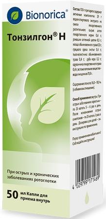 Фото Тонзилгон Н, капли, 50 мл