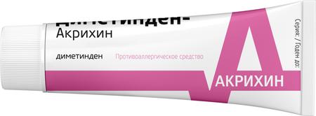 Фото Диметинден-Акрихин, гель 0.1%, 50 г