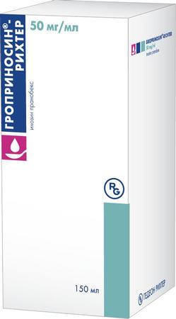 Фото Гроприносин-Рихтер, сироп 50мг/мл,150 мл