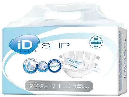 Фото iD Slip Basic, подгузники для взрослых (L), 30 шт.