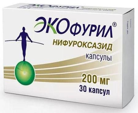 Фото Экофурил, капсулы 200 мг, 30 шт.