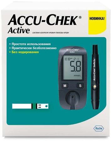 Фото Глюкометр Accucheck Active (набор) Фото Глюкометр Accucheck Active (набор)