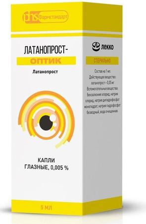 Фото Латанопрост-Оптик, капли глазные 0.005%, 5 мл