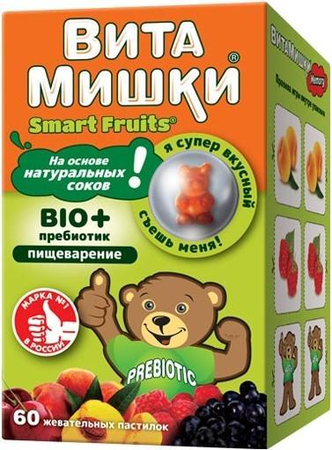 Фото ВитаМишки BIO + пребиотик, пастилки жевательные, 60 шт. Фото ВитаМишки BIO + пребиотик, пастилки жевательные, 60 шт.
