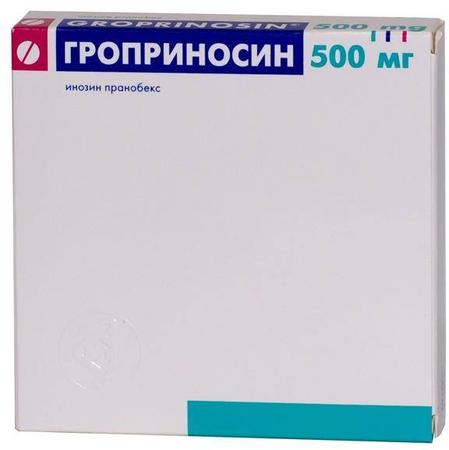 Фото Гроприносин, таблетки 500 мг, 30 шт.
