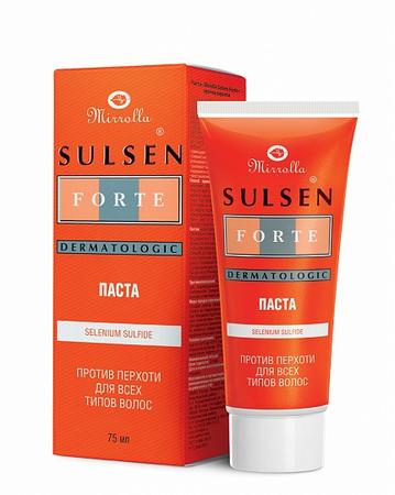 Фото Mirrolla Сульсен форте, паста против перхоти, 75 мл