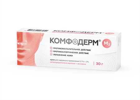 Фото Комфодерм М2, крем 0.1%+2%, 30 г