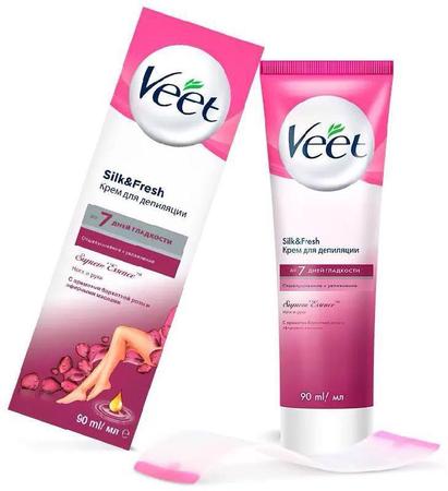 Фото Veet Бархатная роза и эфирные масла, крем для депиляции, 90 г Фото Veet Бархатная роза и эфирные масла, крем для депиляции, 90 г