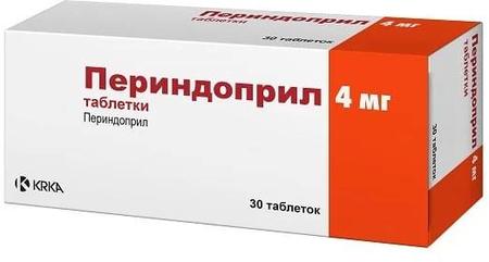 Фото Периндоприл, таблетки 4 мг, 30 шт.