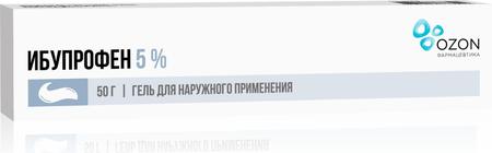 Фото Ибупрофен, гель 5%, 50 г