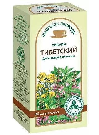 Фото Чай Тибетский очищающий, пакетики 2 г, 20 шт.