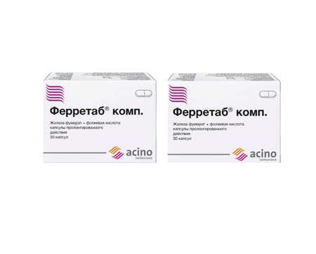 Фото Набор из 2х упаковок Ферретаб Комп., капсулы, 30 шт. со скидкой!