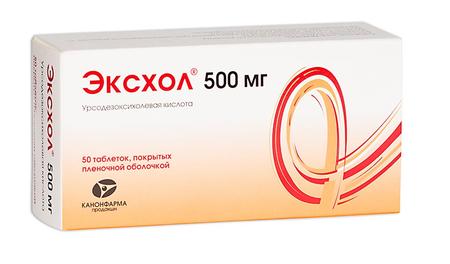 Фото Эксхол, таблетки покрыт. плен. об. 500 мг, 50 шт.