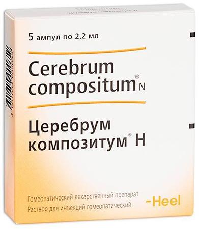 Фото Церебрум композитум Н, раствор для инъекций, ампулы 2,2 мл, 5 шт.