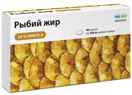 Фото Рыбий жир Реневал, капсулы 500 мг, 48 шт.